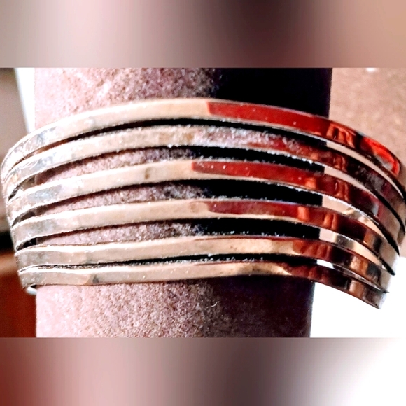 Vintage Native Navajo Cuff Spiral design pattern Size 7 inches length Bracelet - Picture 5 of 7